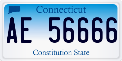 CT license plate AE56666