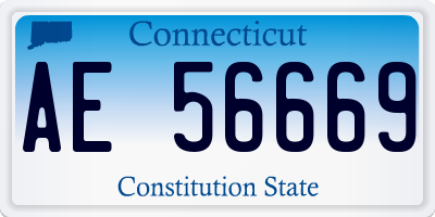 CT license plate AE56669
