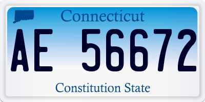 CT license plate AE56672