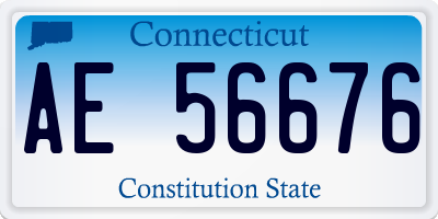 CT license plate AE56676