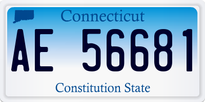 CT license plate AE56681