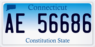 CT license plate AE56686