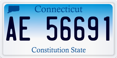 CT license plate AE56691