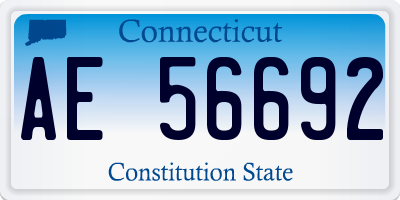 CT license plate AE56692