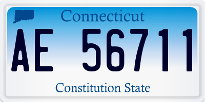 CT license plate AE56711