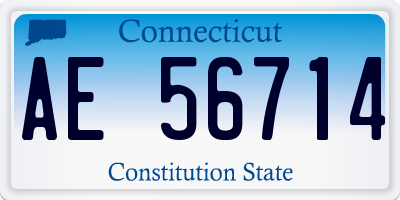 CT license plate AE56714