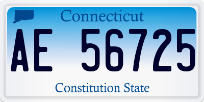 CT license plate AE56725