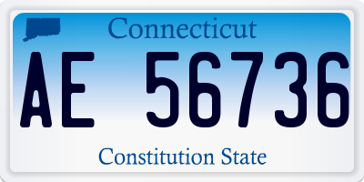 CT license plate AE56736