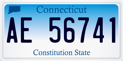 CT license plate AE56741