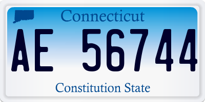 CT license plate AE56744