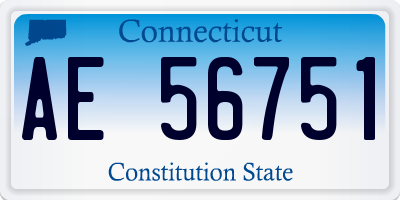 CT license plate AE56751