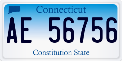 CT license plate AE56756