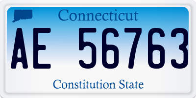 CT license plate AE56763
