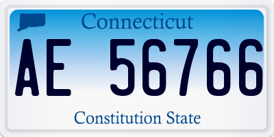 CT license plate AE56766