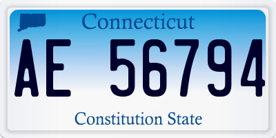 CT license plate AE56794