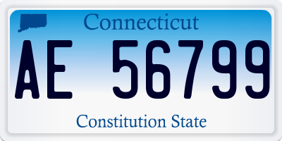 CT license plate AE56799