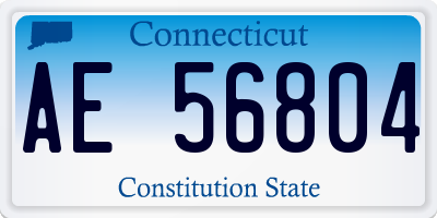 CT license plate AE56804