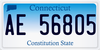 CT license plate AE56805