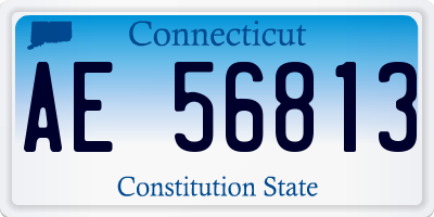 CT license plate AE56813