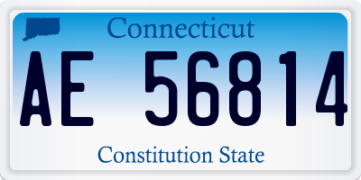 CT license plate AE56814