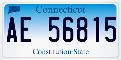 CT license plate AE56815
