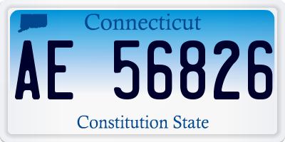 CT license plate AE56826