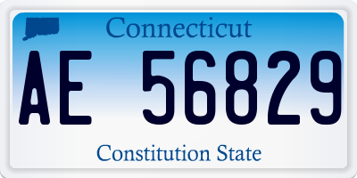 CT license plate AE56829