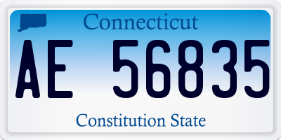CT license plate AE56835