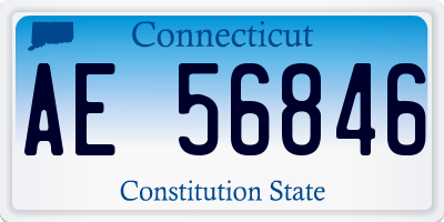 CT license plate AE56846
