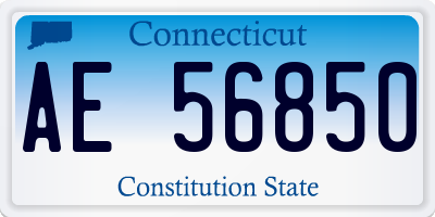 CT license plate AE56850