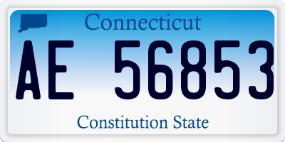 CT license plate AE56853