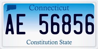 CT license plate AE56856