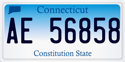 CT license plate AE56858
