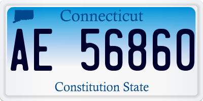 CT license plate AE56860