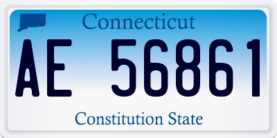 CT license plate AE56861