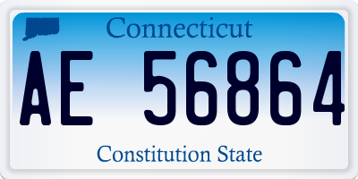 CT license plate AE56864