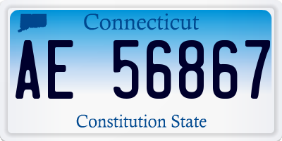 CT license plate AE56867