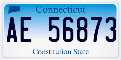CT license plate AE56873