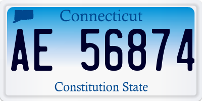 CT license plate AE56874