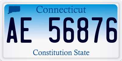 CT license plate AE56876