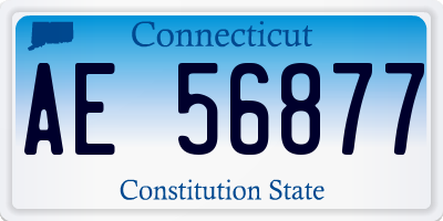 CT license plate AE56877