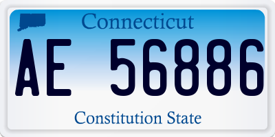 CT license plate AE56886
