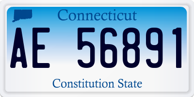 CT license plate AE56891