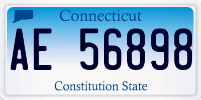 CT license plate AE56898