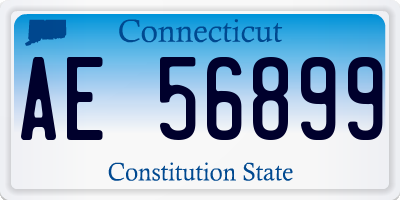 CT license plate AE56899
