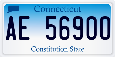 CT license plate AE56900