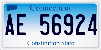 CT license plate AE56924