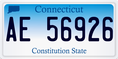 CT license plate AE56926