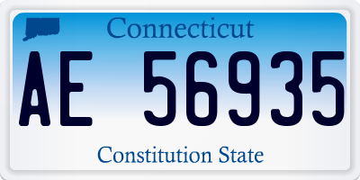 CT license plate AE56935