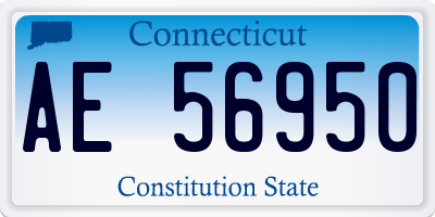 CT license plate AE56950
